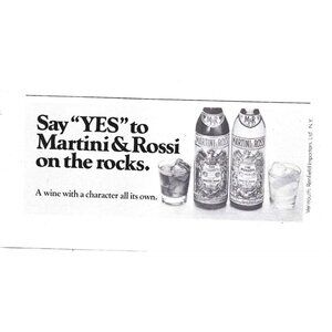 Vintage 1977 Martini & Rossi Vermouth Print Ad